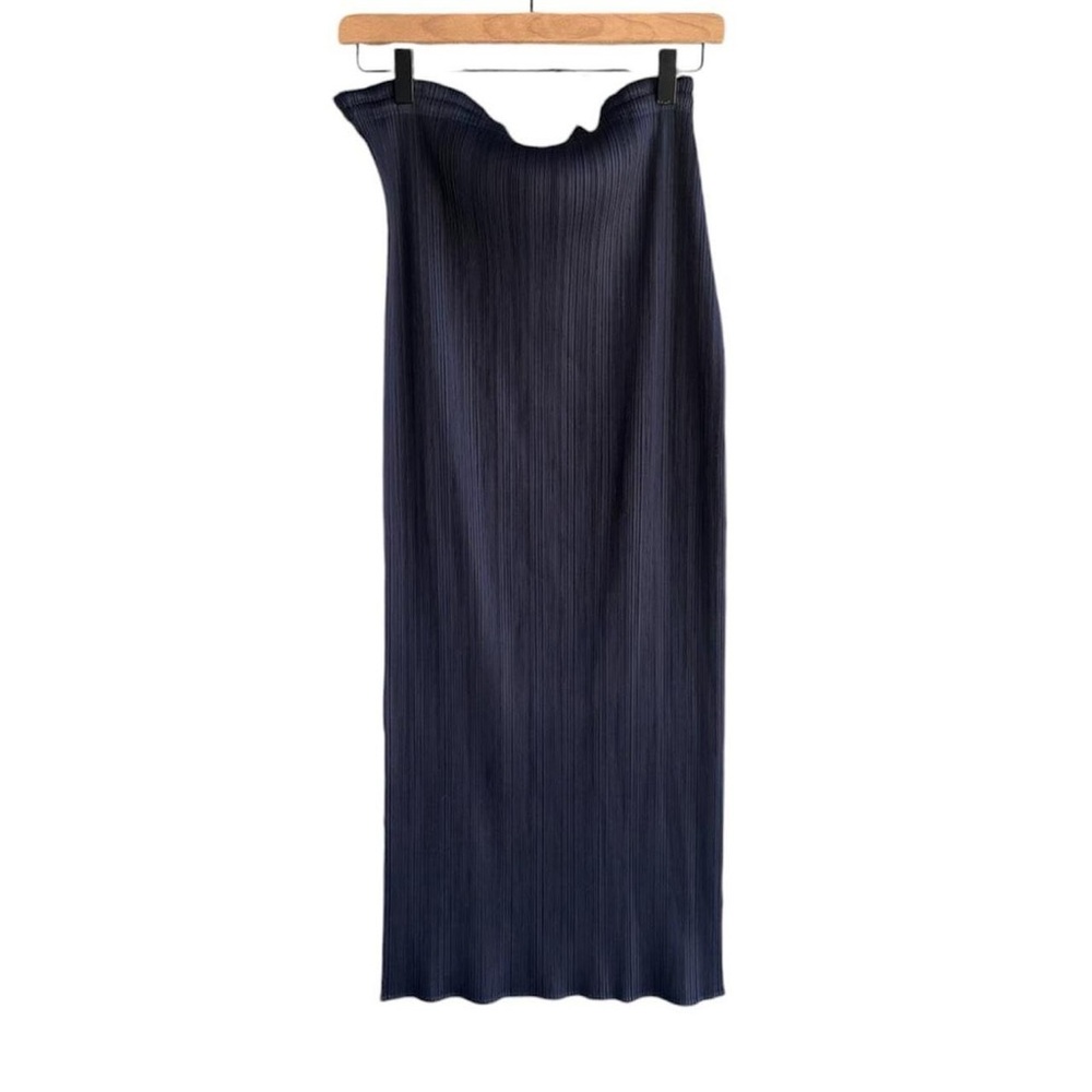 issey miyake pleats pleases navy blue skirt